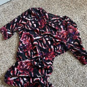 White House Black Market multi-color mesh top